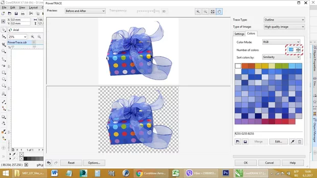Екранна снимка към: Защо при мен не се получава плавно преливане &nbsp;на цветовете