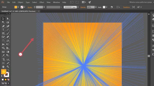 Екранна снимка към: Защо линиите излизат извън квадрата?