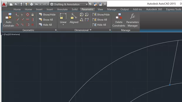 Екранна снимка към: как да начертая линия която крайната точка да лежи на окръжността