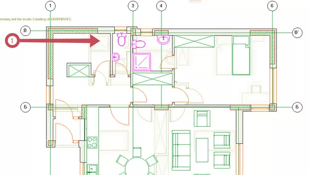 Екранна снимка към: Как да се изключи подложката, върху коя чертахме втория етаж, така че да не се вижда като преминем на приземния етаж?<br>