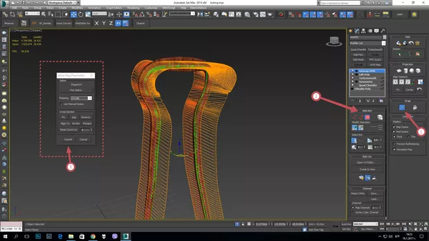 Екранна снимка към: Как да наложа извита текстура на детайл?
