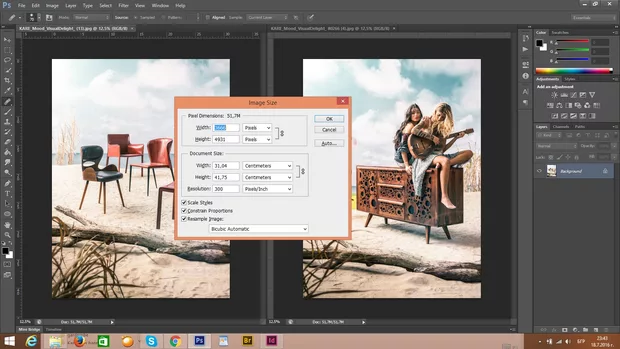 Екранна снимка към: Как мога да увелича размера на изображение за билборд?