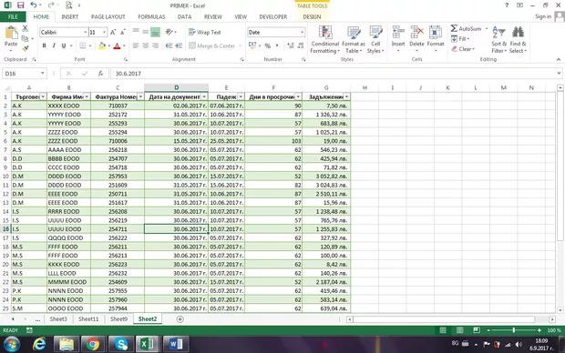 Екранна снимка към: Как да направя така,че данните отнасящи се за един и същ критерий (фактура) ,да са на един ред в Pivot table?
