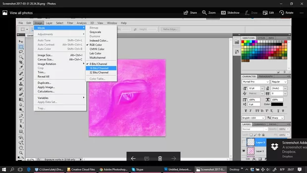 Екранна снимка към: Здравейте! Може ли някой да ми обясн, &nbsp;каква е разликата между 8, 16, 31 bits/ Channel? И винаги по подразбиране ли е 8bits? Благодаря предварително!
