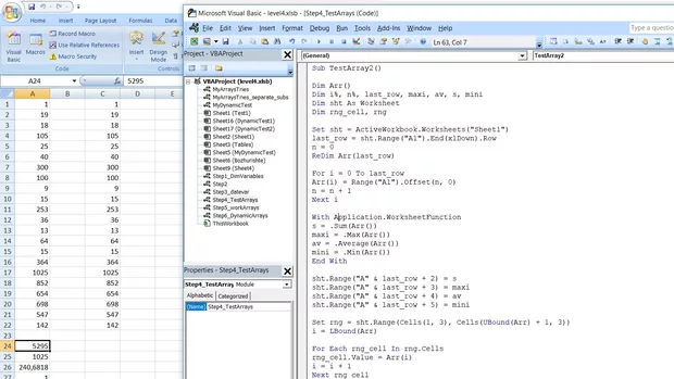 Екранна снимка към: Защо Range(cells(1,3),cells(Ubound(Arr)+1,3)) се променя така?