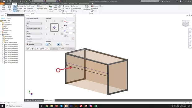Екранна снимка към: Защо? Проблем с прилагане на профил върху линия от чертеж!
