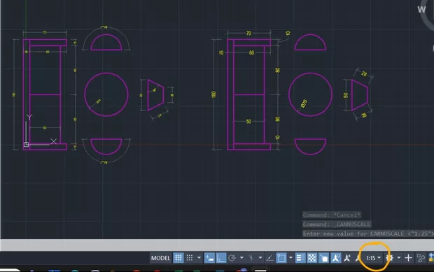 Екранна снимка към: При смяна на мащаба 1:15 или 1:25 моите оразмерителни линии не се променят, защо? 
