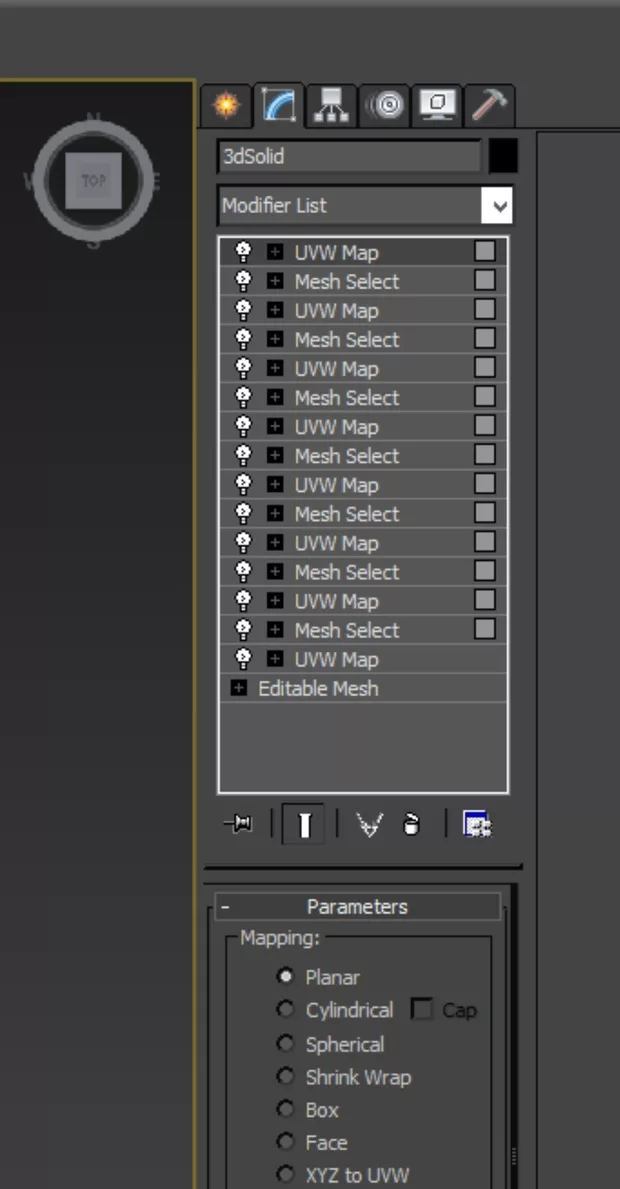 Екранна снимка към: Подравняване на текстури на сложни обекти в&nbsp;3ds Max