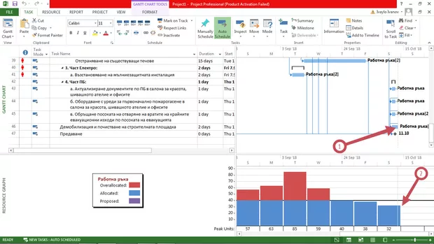 Екранна снимка към: Защо диаграмата има отстъпи?<br>