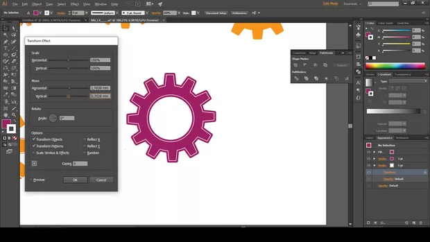 Екранна снимка към: Какъв е проблемът с Transform effect ?