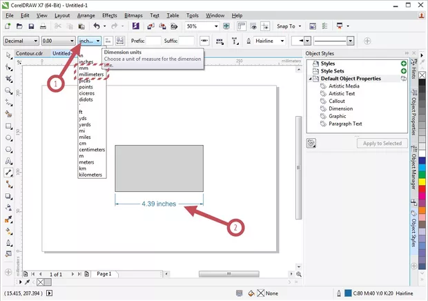 Екранна снимка към: Как да решим проблем с промяната на мерните единици за оразмерителните линии
