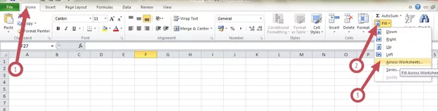Екранна снимка към: Копиране на клетки от един работeн лист (Sheet) на много работни листове