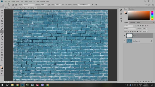 Екранна снимка към: Упражнение Clone Stamp Tool
