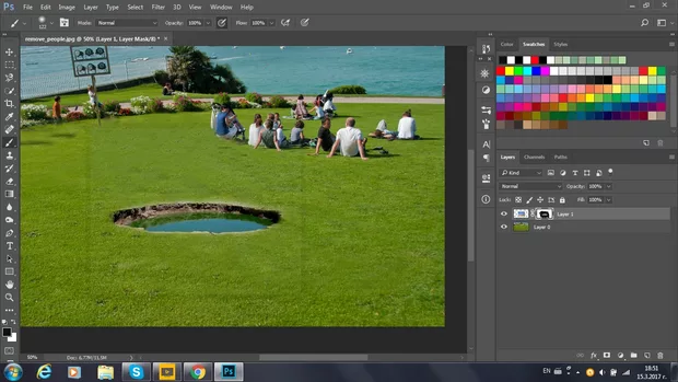 Екранна снимка към: Защо се вижда рамката на дупката?