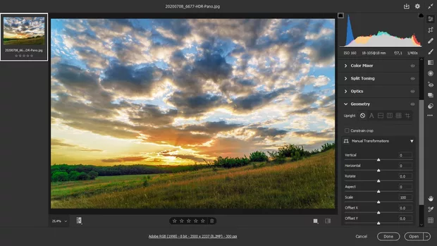 Екранна снимка към: Това не може ли да се направи още в Bridge&nbsp; и в Camera Raw