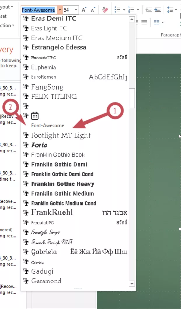 Екранна снимка към: Защо не мога да инсталирам Font Awesome?