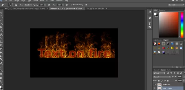 Екранна снимка към: Защо, когато започнах да трия пламъците курсорът на мишката ми е с кръстче, а не с кръгче?