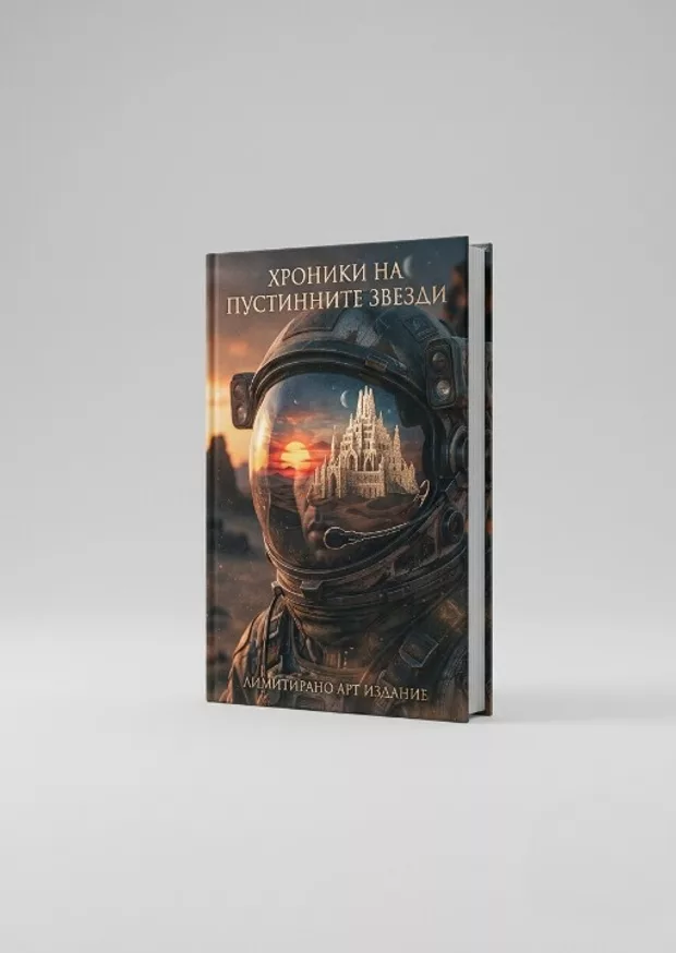 Екранна снимка към: Корица за книга с промта от урока.