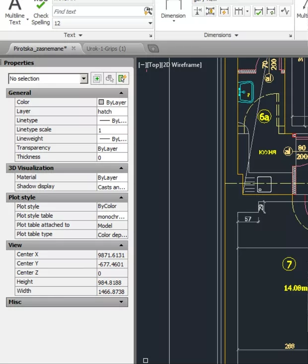 Екранна снимка към: Какво трябва да направя , за да мога отново да меря дължината на polyline и площта оградена с нея в "Properties"? От известно време при мен тази опция изчезна, а е много необходима.