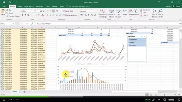 Екранна снимка към: Как да добавя "натрупване" в графиката.