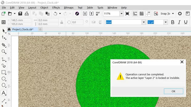 Екранна снимка към: Защо ми излиза грешка, че Layer 2 е заключен или невидим?&nbsp;