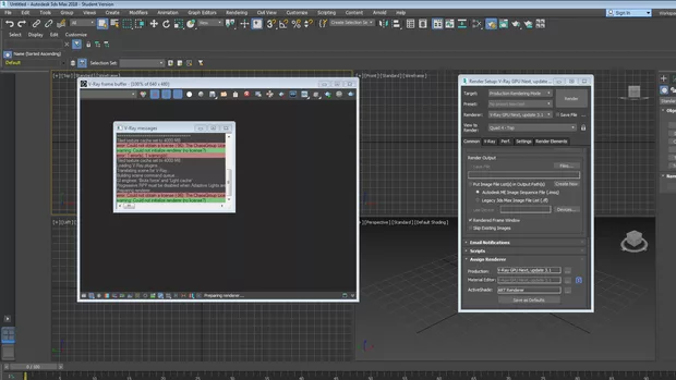 Екранна снимка към: Защо не се активира V-ray<br>