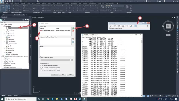 Екранна снимка към: Защо не се визуализират измерените точки от .txt файл?