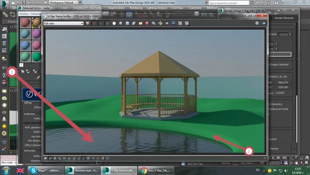 Екранна снимка към: Как да постигна реалистичност при рендериране на вода в езеро?