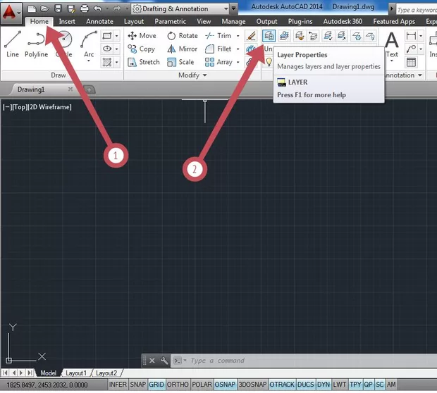 Екранна снимка към: Упражнение за работа със слоеве в AutoCAD