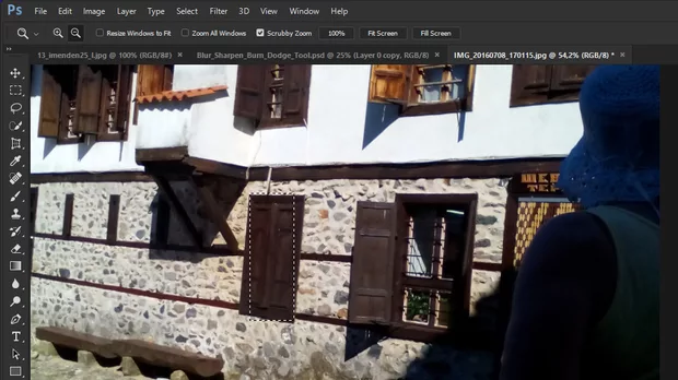 Екранна снимка към: Как се селектира елемент с правоъгълна форма, разположен под ъгъл. Photoshop CC2015.5<br>