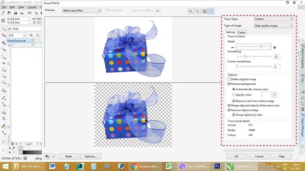 Екранна снимка към: Защо при мен не се получава плавно преливане &nbsp;на цветовете