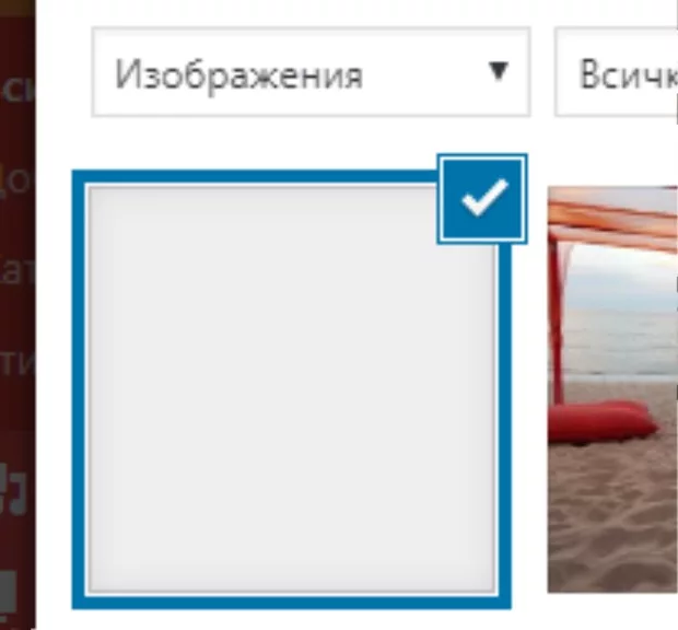 Екранна снимка към: Защо не се визуализират преоразмерени снимки?