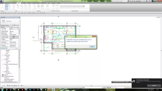 Екранна снимка към: Защо ми се появява това съобщение при импортиране Ревит .rvt
