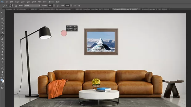 Екранна снимка към: Когато използвам alt и десен бутон за промяна на opacity, ми се променя hardness, а opacity-то не мърда. Как да го оправя?&nbsp;