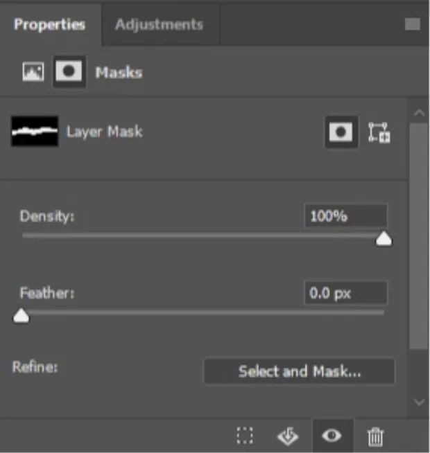 Екранна снимка към: Как да намеря опцията Refine Masks Edge