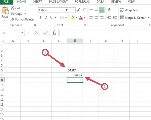 Екранна снимка към: Как да сменим символа за десетична запетая в Excel